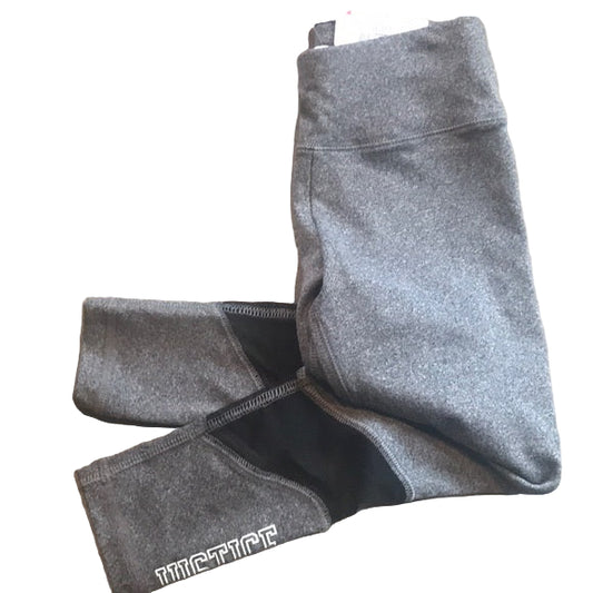 Pre-Owned Leggings Justice Large Child 12 Gray Black Gymnastics