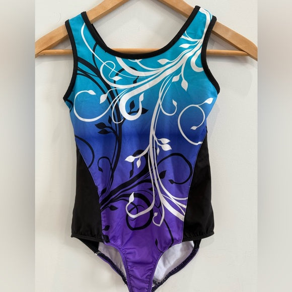 Pre-Owned Gymnastics Leotard Danskin Now XS Child 4-5 Acro Tumbling