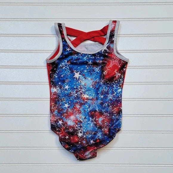 Pre-Owned Leotard Danskin Now Small Child Patriotic Gymnastics