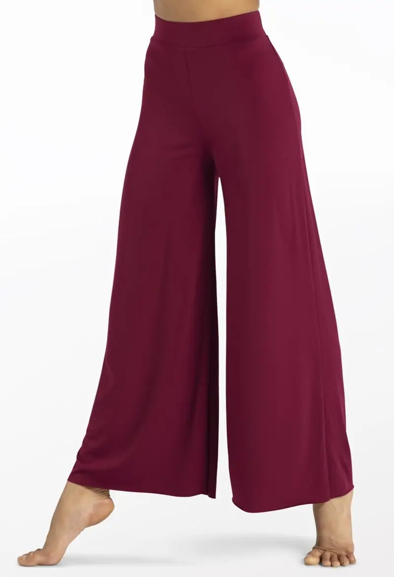 Pre-Owned Wide Leg Pants Balera  MJ12612 XXL Adult Burgundy Contemporary Modern