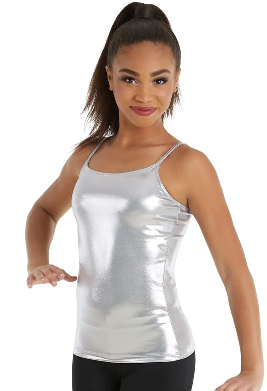Pre-Owned Camisole Top Small Adult Balera Silver Metallic Jazz Tap