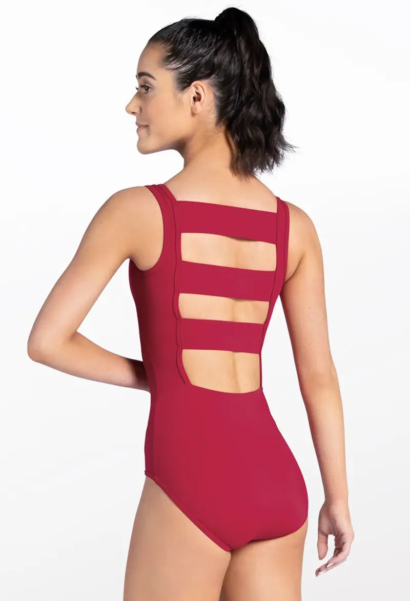 Pre-Owned Leotard Black Medium Child Balera MT12063 Wide Ladder Back Leotard