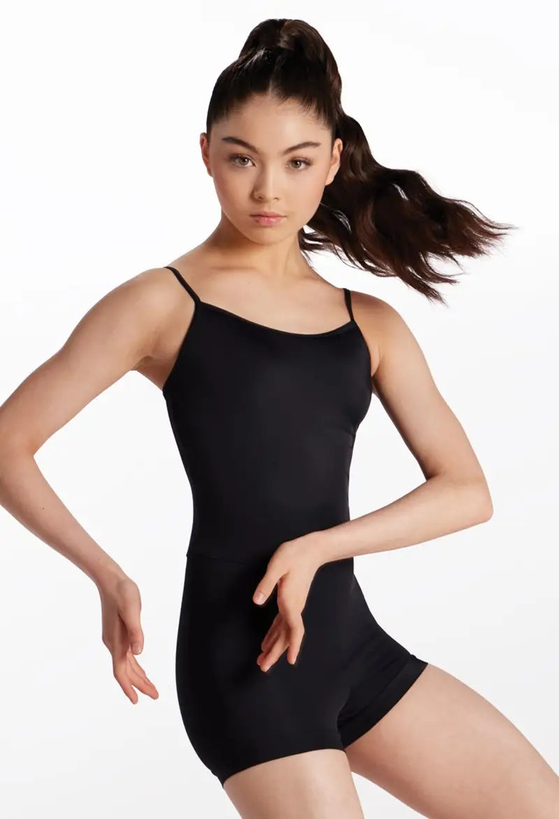Pre-Owned Leotard Weissman  MT12127 Medium Adult Red Shorts Ballet Jazz Modern