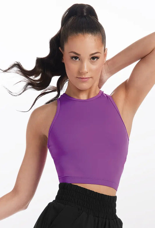 Pre-Owned Crop Top Weissman MT12508 Medium Adult Purple Contemporary Jazz