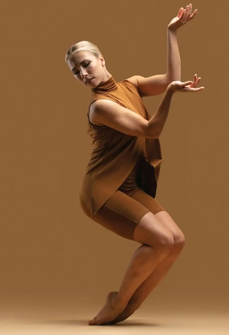 Pre-Owned Shorts Weissman MT13219 Medium Adult Camel Brown Jazz Gymnastics