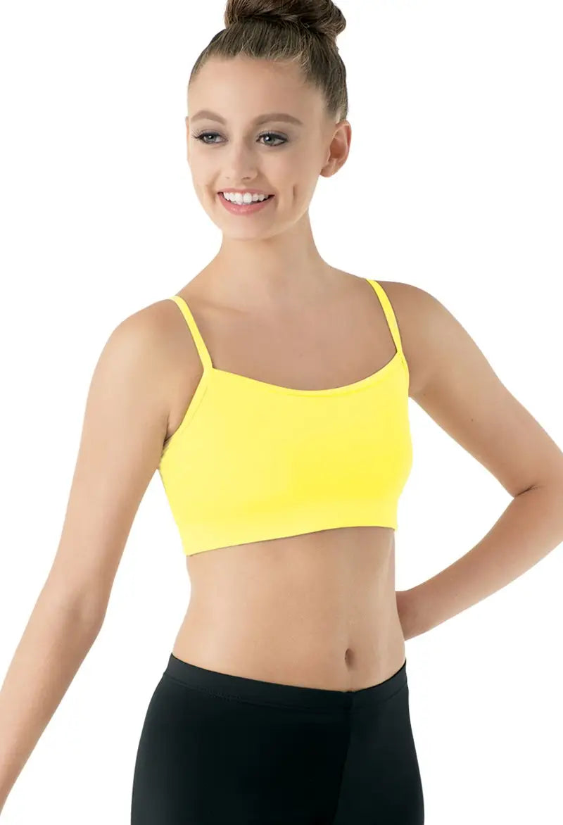 Pre-Owned Sports Bra Medium Child Yellow Balera MT3477 Crop Top Jazz Contemporary