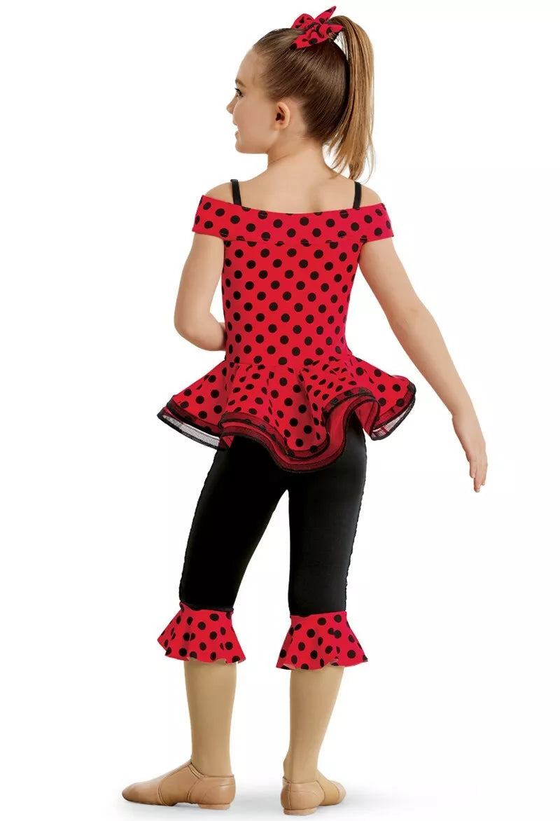 Pre-Owned Costume Intermediate Child Red Weissman 11088 Jazz Tap Clogging Musical Theater