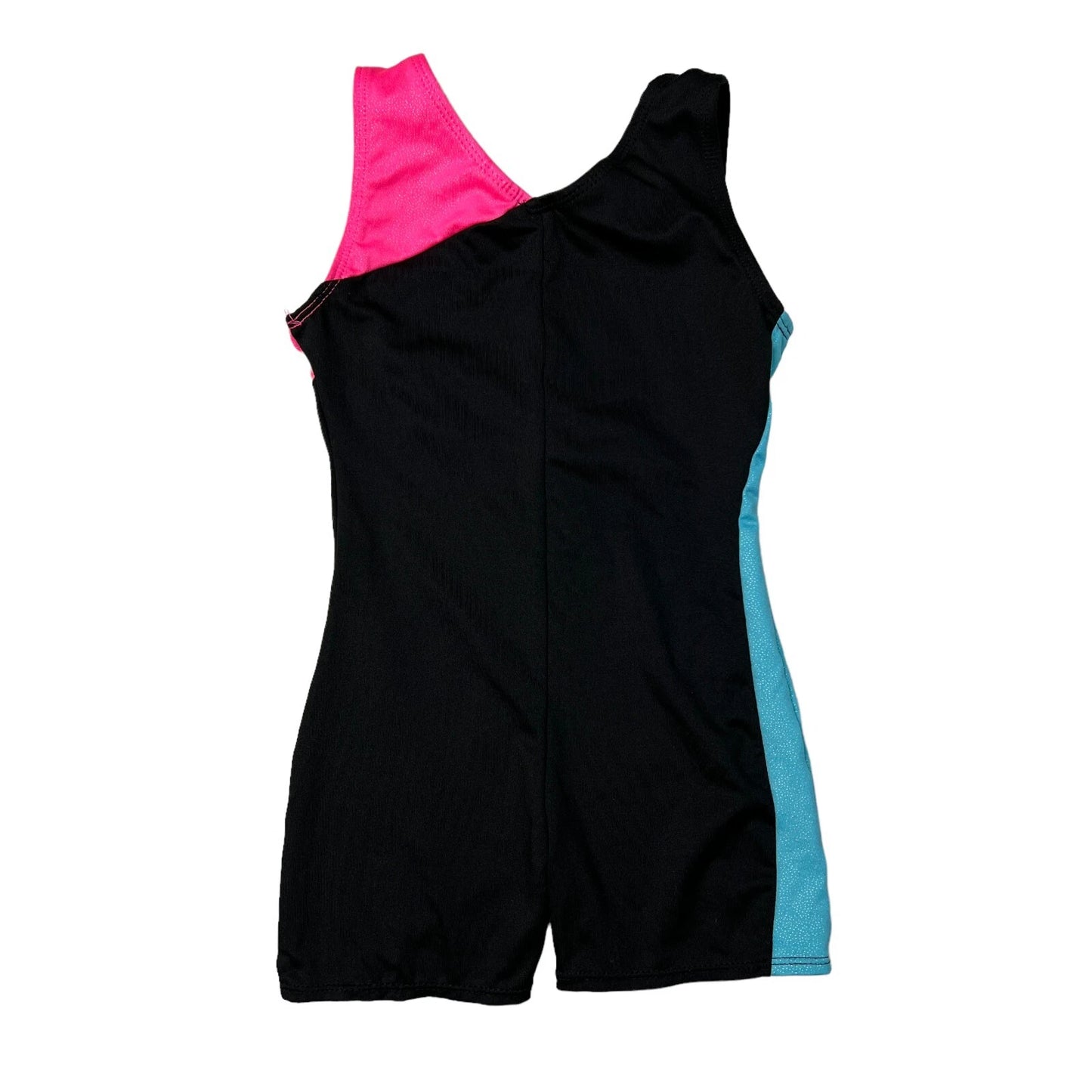 Pre-Owned Biketard Freestyle Medium Child Purple Pink Acro Tumbling