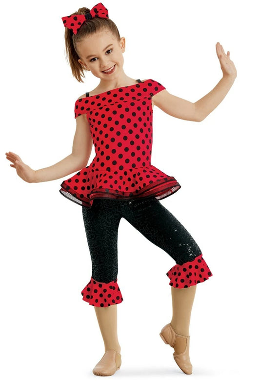 Pre-Owned Costume Intermediate Child Red Weissman 11088 Jazz Tap Clogging Musical Theater