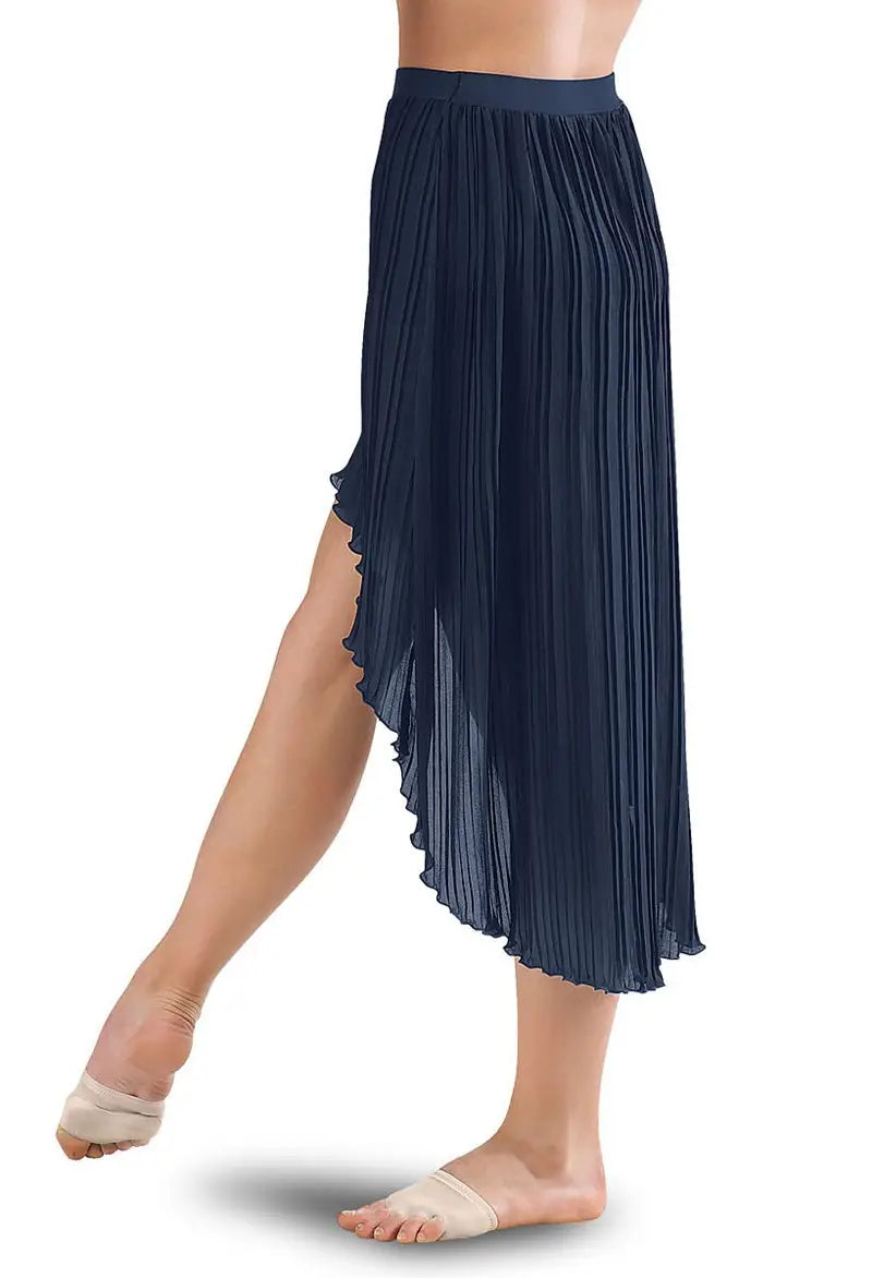 Pre-Owned Skirt Balera S6734 Medium Adult Navy Blue Pleated Hi-Low Contemporary Costume