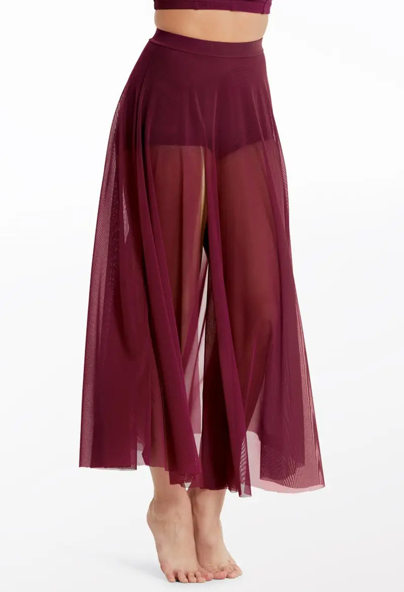 Pre-Owned Skirt Balera S7823  Small Adult Burgundy Long High Waist Skirt Contemporary Costume