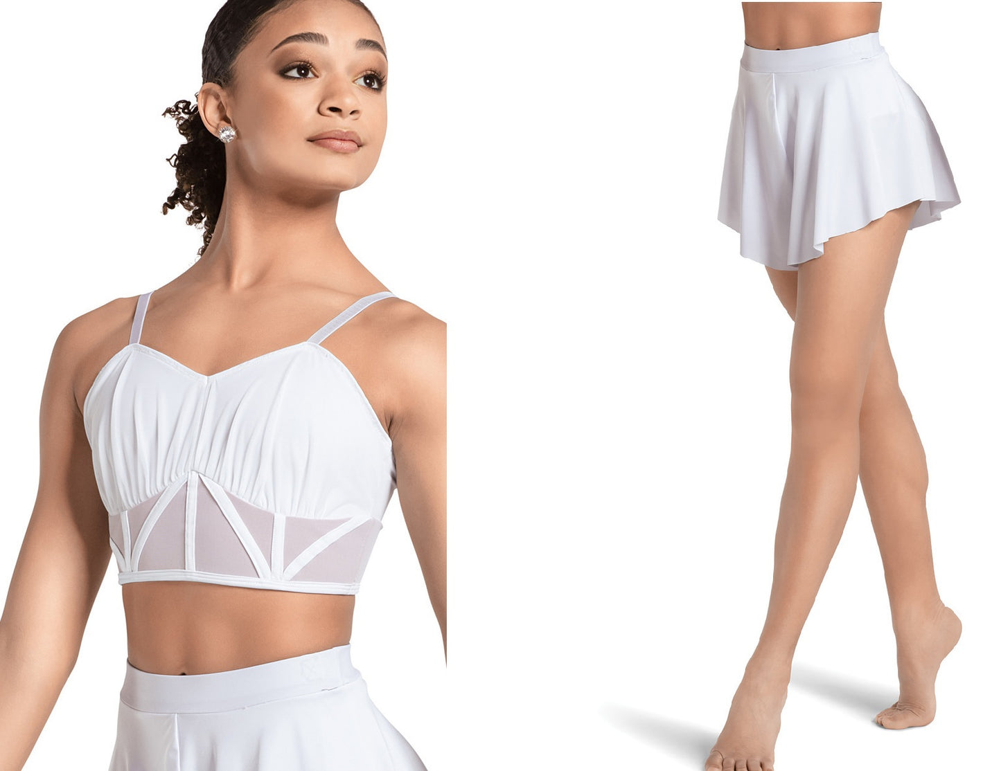 Pre-Owned Costume Small Adult White 10th House TH23128 ADDED STONES Jazz Lyrical Contemporary